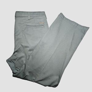 Timber Creek By Wrangler Mens 36x30‎ Sage Straight Chino Pants Pleated Front